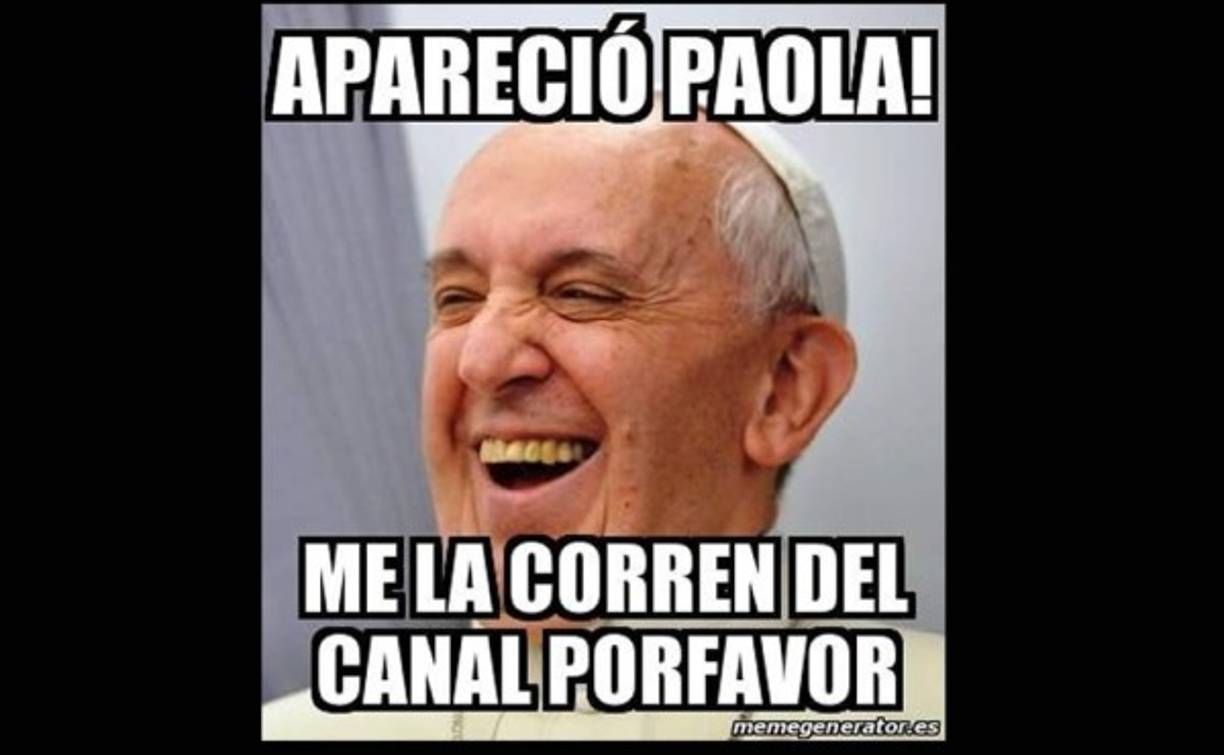 Hasta el Papa Francisco salió en los memes de la presentadora hondureña, Paola Paz.