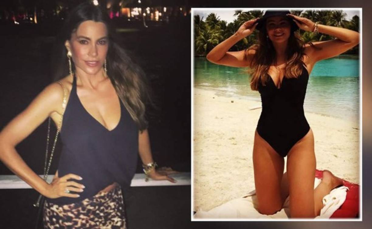 Sofía Vergara pasa una estupendas vacaciones junto a su esposo e hijo en una isla paradisiaca.