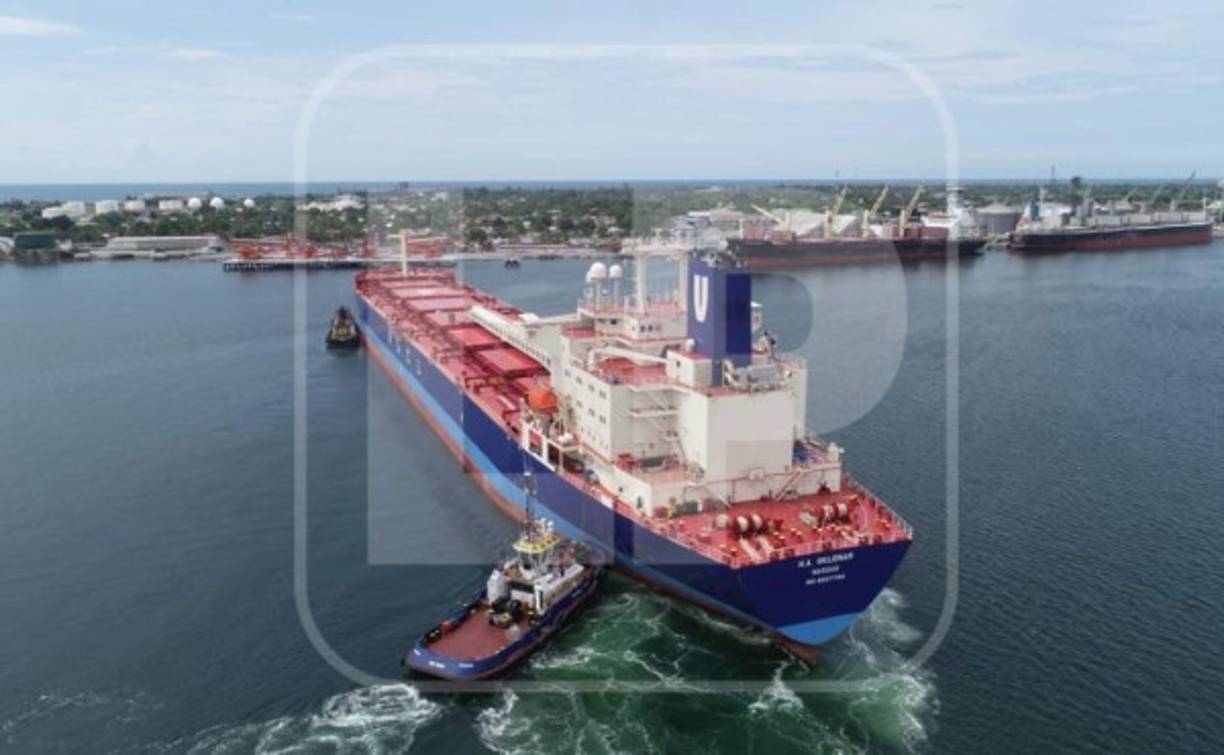 El Ingeniero Rafael Flores, CEO de Alanza, explicó que se trata de una exportación de grava hacia Convent, Louisiana USA.