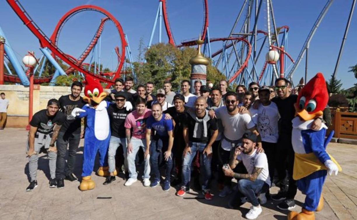 La típica foto de los azulgranas pero esta vez, fuera de la cancha.