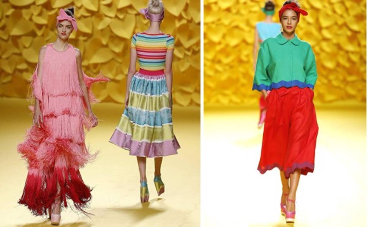 Siendo fiel a sus principios como el color o la fantasía, la diseñadora ha querido apostar por ropa más 'ponible', más apta para la vida real y no solo para desfilar por la pasarela.