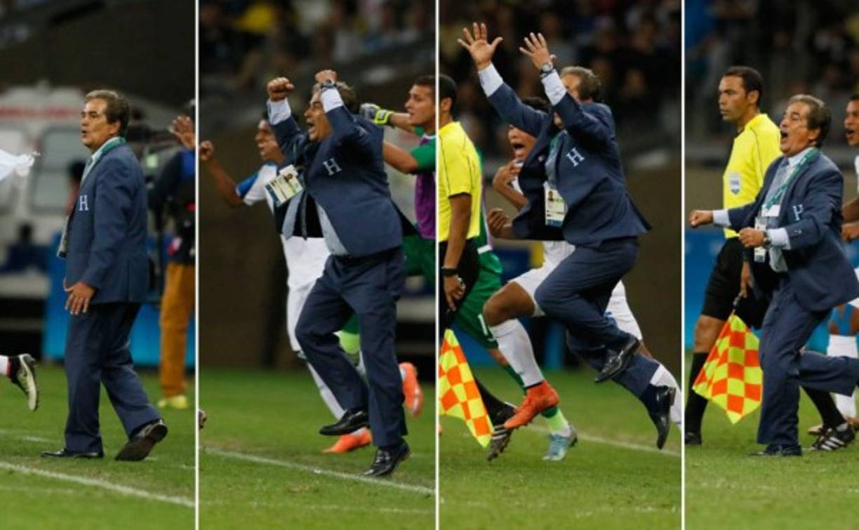 Con una alegría inmensa Jorge Luis Pinto se presentó a la conferencia de prensa luego del histórico triunfo ante Corea del Sur que le dio el pase a Honduras a las semifinales del fútbol masculino en los Juegos Olímpicos de Río 2016.