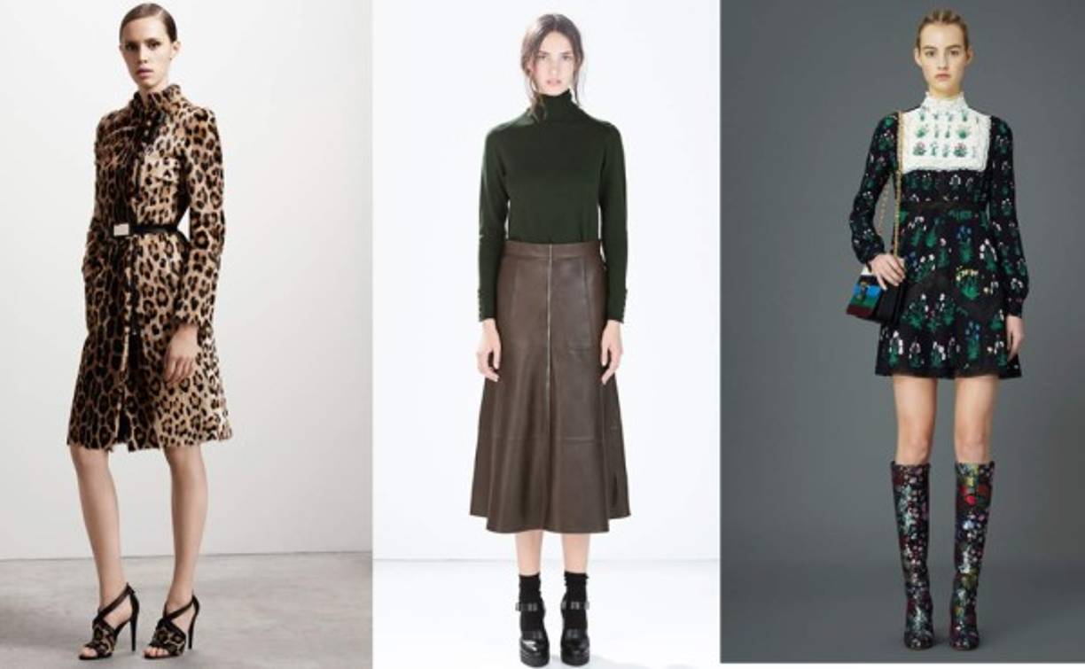 Para esta tendencia no existe limitaciones, aquí tres formas para comprobarlo: vestido estampado, en jersey con falda de cuero, y vestido estilo campesino.
