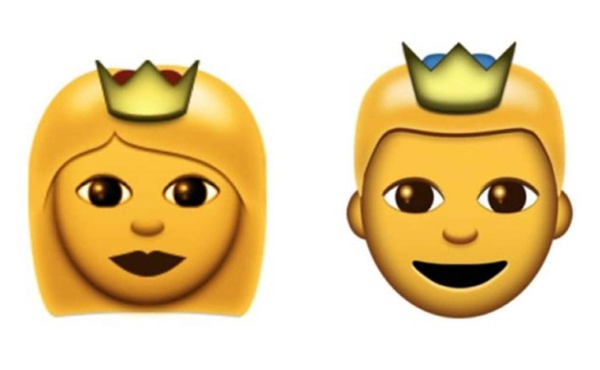 Una pareja de príncipes llega también con los nuevos emojis.