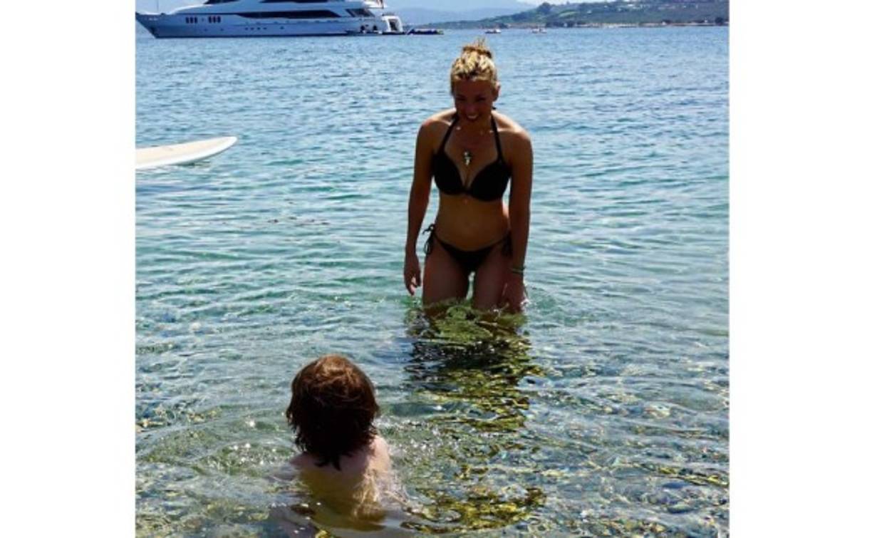 Thalía con su hijo Matthew Alejandro.