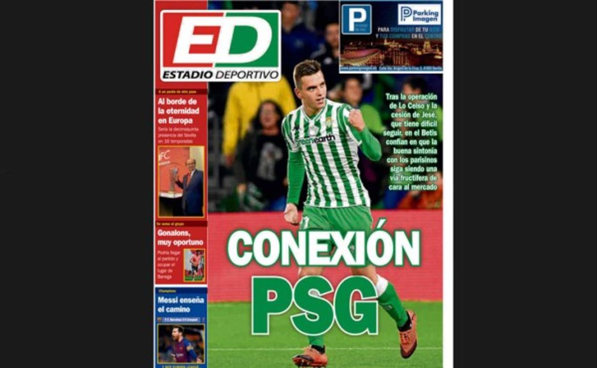 'Messi enseña el camino' destacó estadio deportivo en uno de sus espacios de portada.