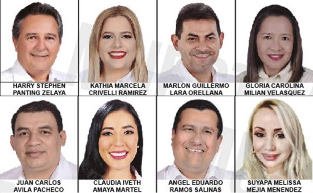 Estos son ocho de los precandidatos a diputados por el departamento de Cortés por el movimiento que lidera Yani Rosenthal del Partido Liberal.