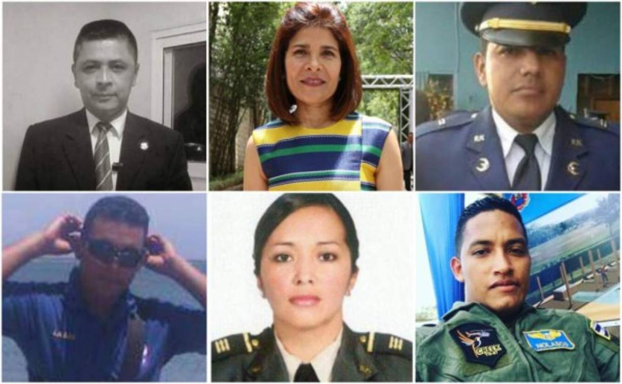 En el accidente también perecieron el piloto, teniente Iván Vásquez Portillo; el copiloto, subteniente Gerson Díaz Nolasco, los miembros de seguridad de la ministra, Nahúm Lagos y Marcos Banegas, y la capitán del ejército Patricia Valladares, quien iba como pasajera.