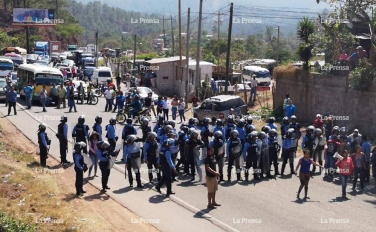 Tomas realizadas en el oriente de Honduras desde horas tempranas de este martes.