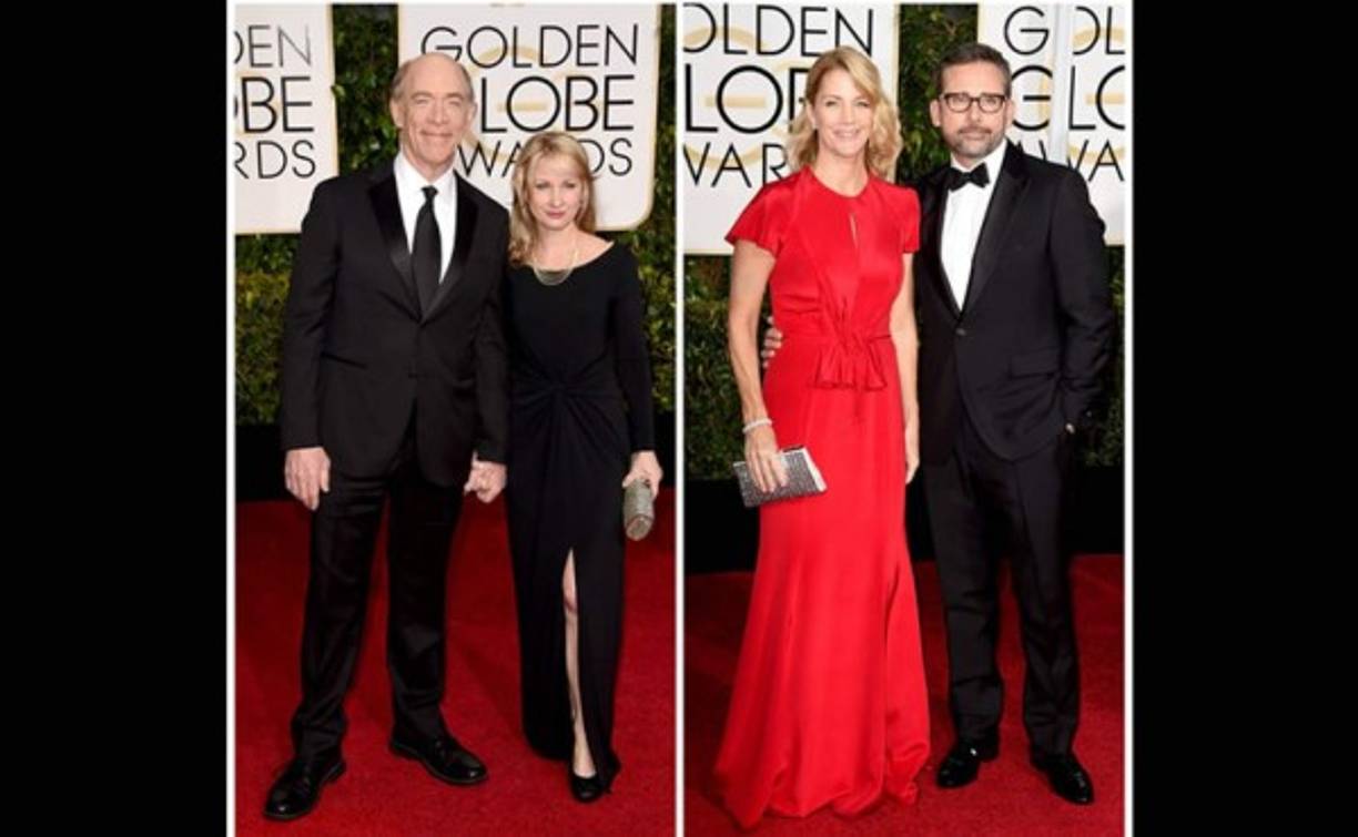 J.K. Simmons con su esposa. Nancy Carell y Steve Carell.