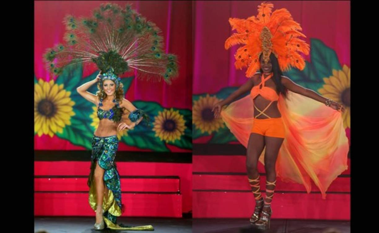 El colorido y plumas fue algo característico de muchos trajes típicos.