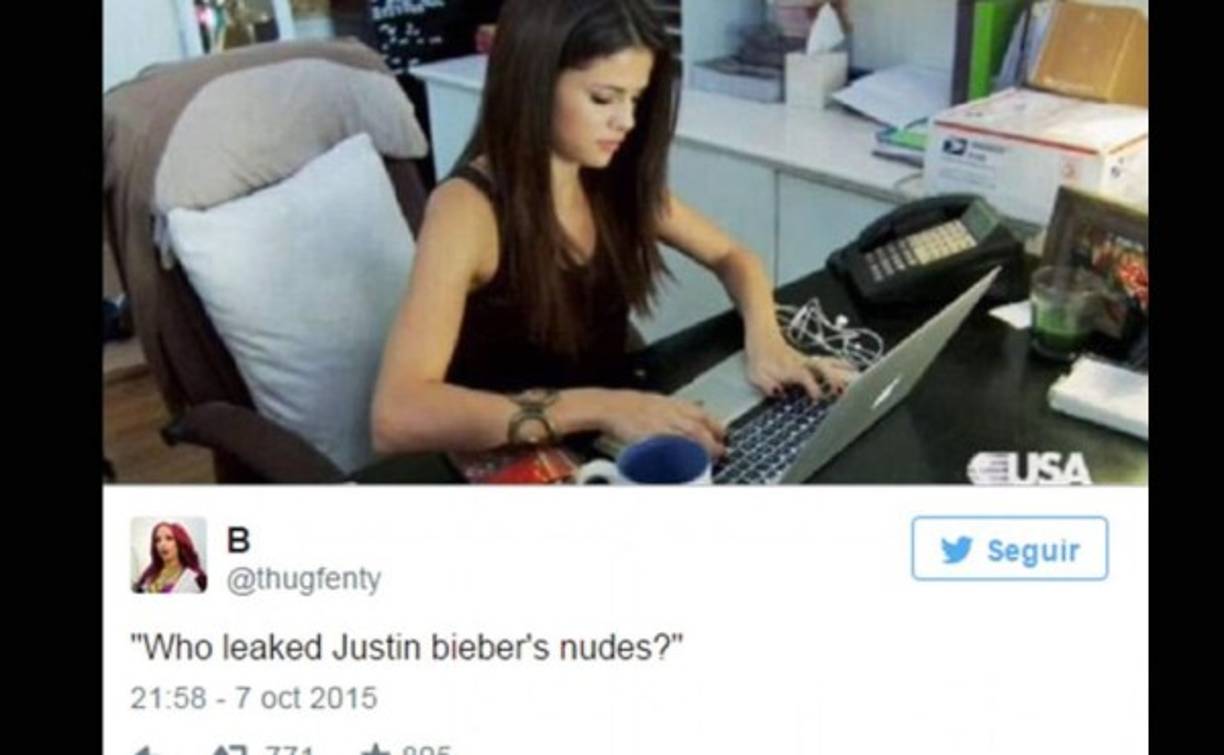 Selena Gómez también fue a buscar las fotos.