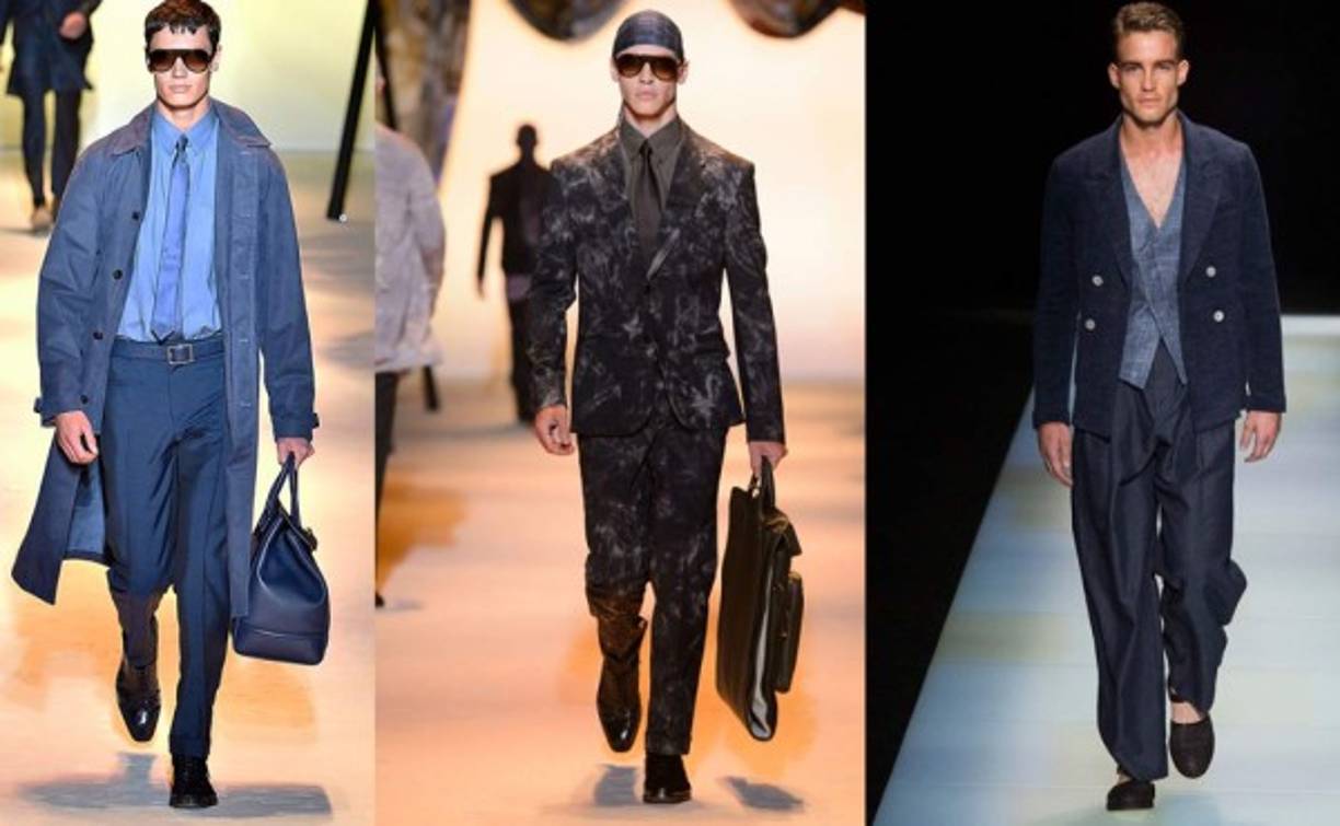 Versace y Armani con diseños para un ejecutivo elegante pero vanguardistas.