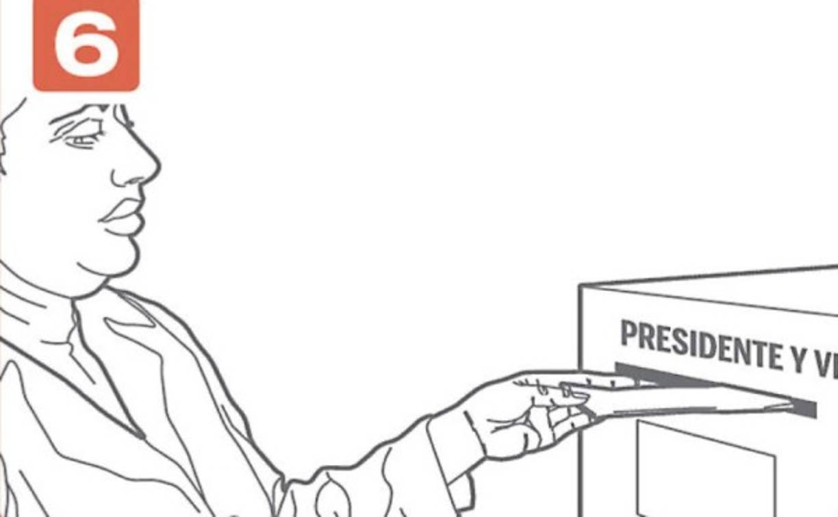 El elector depositará su voto en cada urna del nivel respectivo y regresará a la mesa.