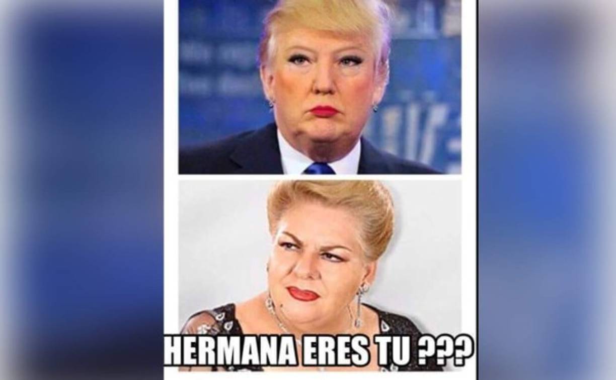 Al estilo Paquito la del barrio, así lo pintan a Donald Trump.