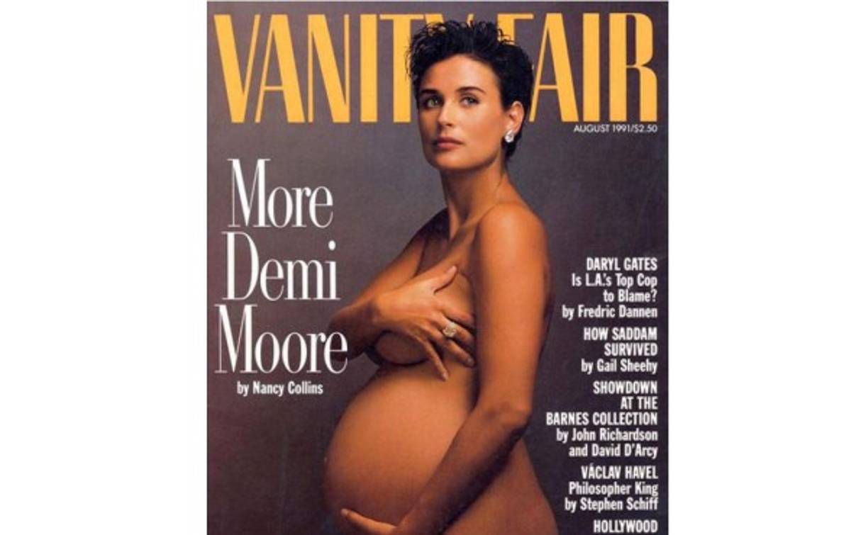 Demi Moore. Esta portada de Vanity Fair dio mucho de que hablar en 1991.<br/><br/><br/><br/>