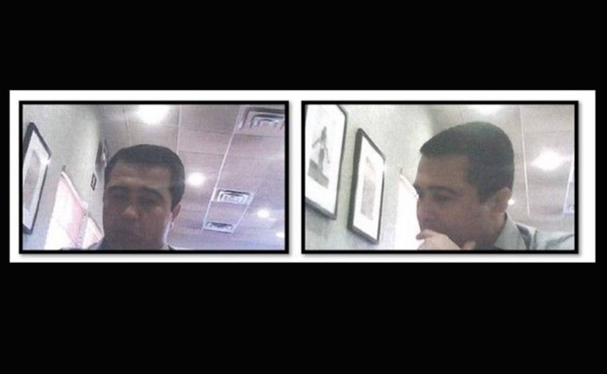 Foto de la Corte: En la imagen presuntamente grabada por Davis Leonel Rivera Maradiaga, exlíder de Los Cachiros, aparece Tony Hernández supuestamente al acordar pago de un soborno por $50,000