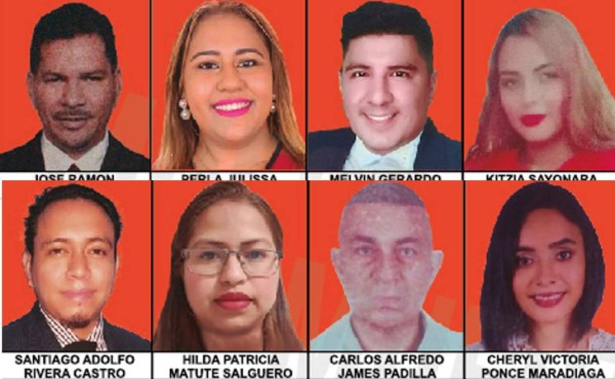 Estos son ocho de los precandidatos a diputados por el departamento de Cortés para el Congreso Nacional por el movimiento de 5 de Julio de Libertad y Refundación (Libre) que lleva como precandidato presidencial a Nelson Ávila.