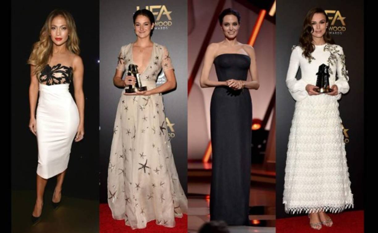 Jennifer López, Shailene Woodley, Angelina Jolie y Keira Knightley.