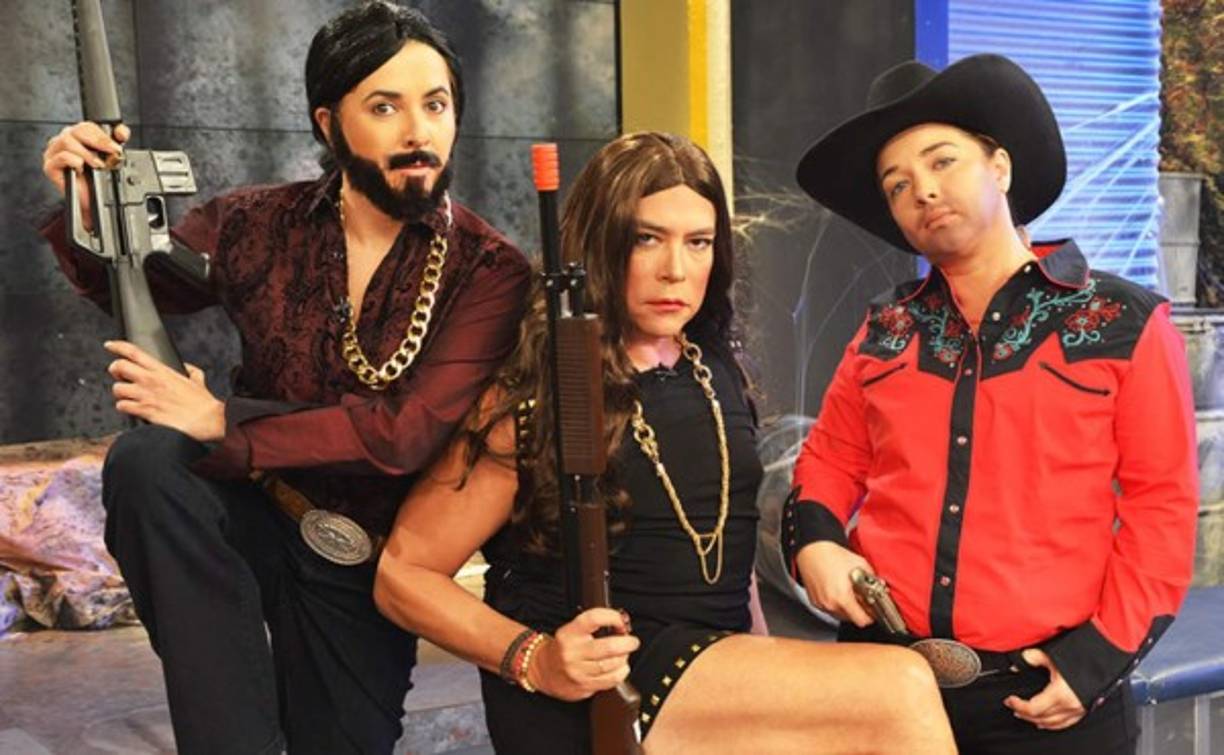 Ana María Canseco se visitó como 'El Teca' y Boris Izaguirre como Sara Aguilar en 'La Señora Acero'. Mientras que Adamari López se disfrazó de Aurelio Casillas en 'El Señor de los Cielos'.