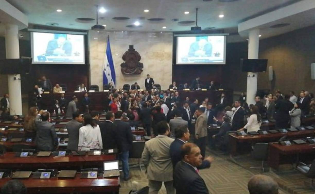 Panorámica de cómo se vio el ambiente en el Congreso Nacional.