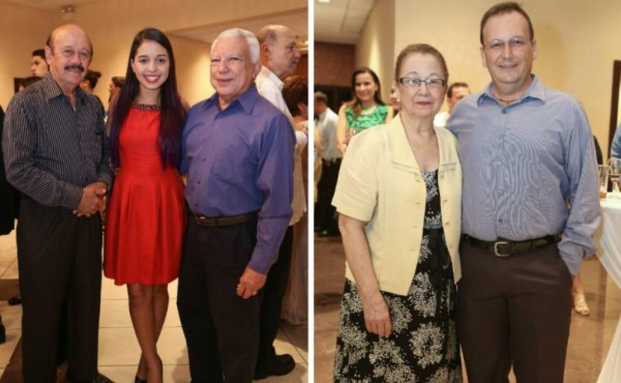 Henry Kawas, Mariel Maldonado y Carlos Carbajal con Martha y Tito Valenzuela.