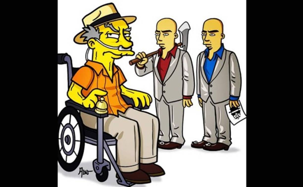 Una caricatura de los hermanos Moncada en Breaking Bad.