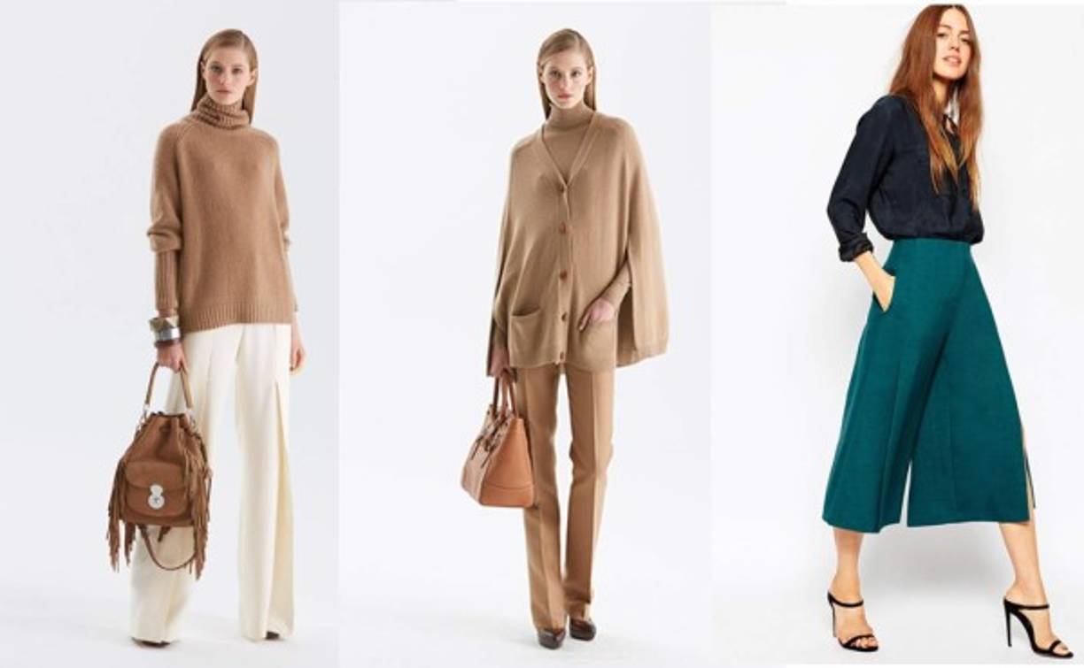 El color crema o nude se destaca en los trajes de Ralph Lauren. Los culottes cortos o faldas pantalón son una prenda básica esta temporada.
