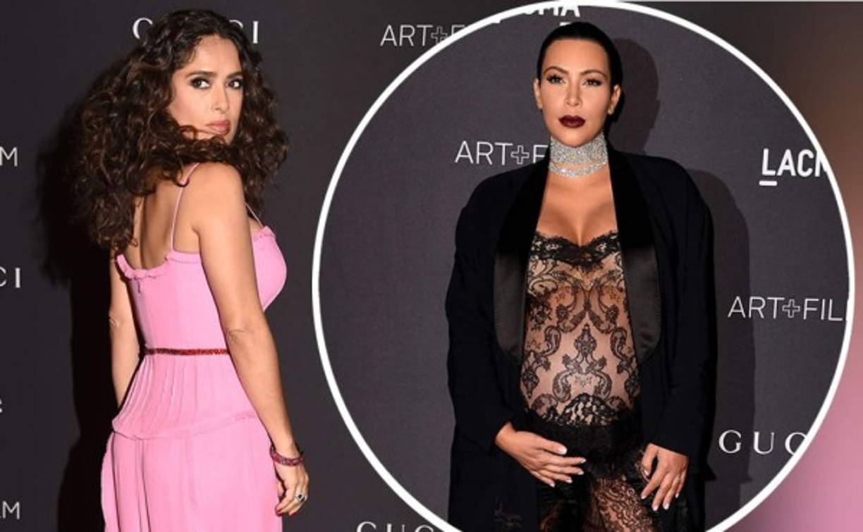 Kim Kardashian y Salma Hayek están unidas por la moda, pero separadas por sus estilos. Ambas estrellas asistieron a la gala LACMA Film + Art Gala celebrada anoche en Los Ángeles, California.
