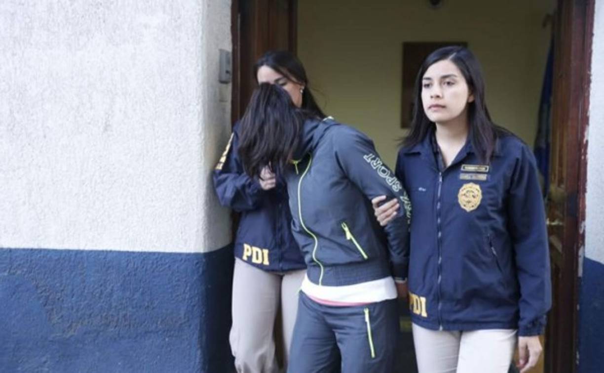 El día de la captura de Natalia Ciuffardi en Santiago de Chile.