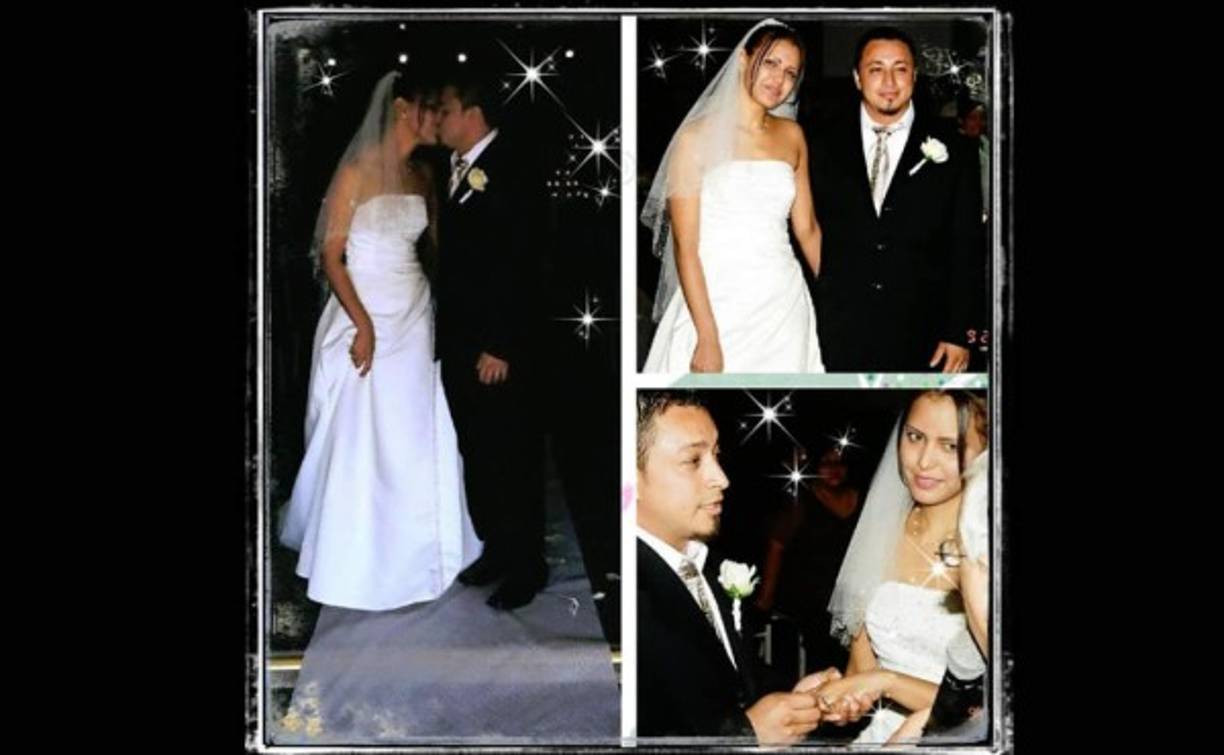 'Él es buen jugador de fútbol y un amigo en común quería que, mi ahora esposo, jugara en el equipo de la colonia que nuestro amigo dirigía. Pues me usó de ansuelo. Ya son 11 años juntos, estoy agradecida con Dios por haber cruzado nuestras vidas...' -Aleyda Raquel