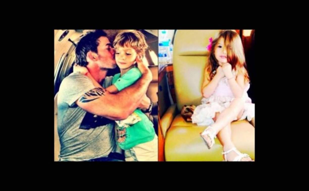 William Levy comparte con sus pequeños Kailey y Christopher.