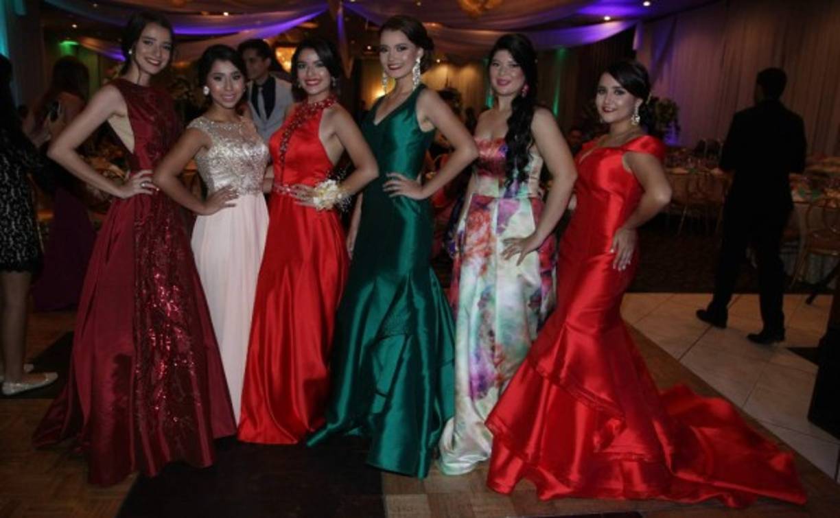 Katherine Zacapa, Sara Funes, Alejandra Galindo, María Fernanda Santos, Kelly Menjívar y Norel Iscoa.