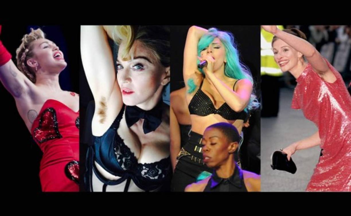 Milet Cyrus, Madonna, Lady Gaga y Julia Robert han lucido en alguna etapa de su vida vello en las axilas.