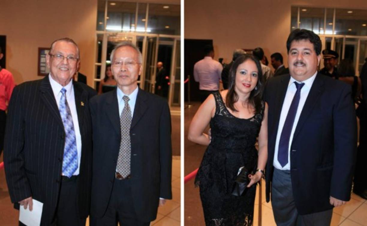 Gabriel García Ardón y Marcos Chang con Suyapa y José Ousande.