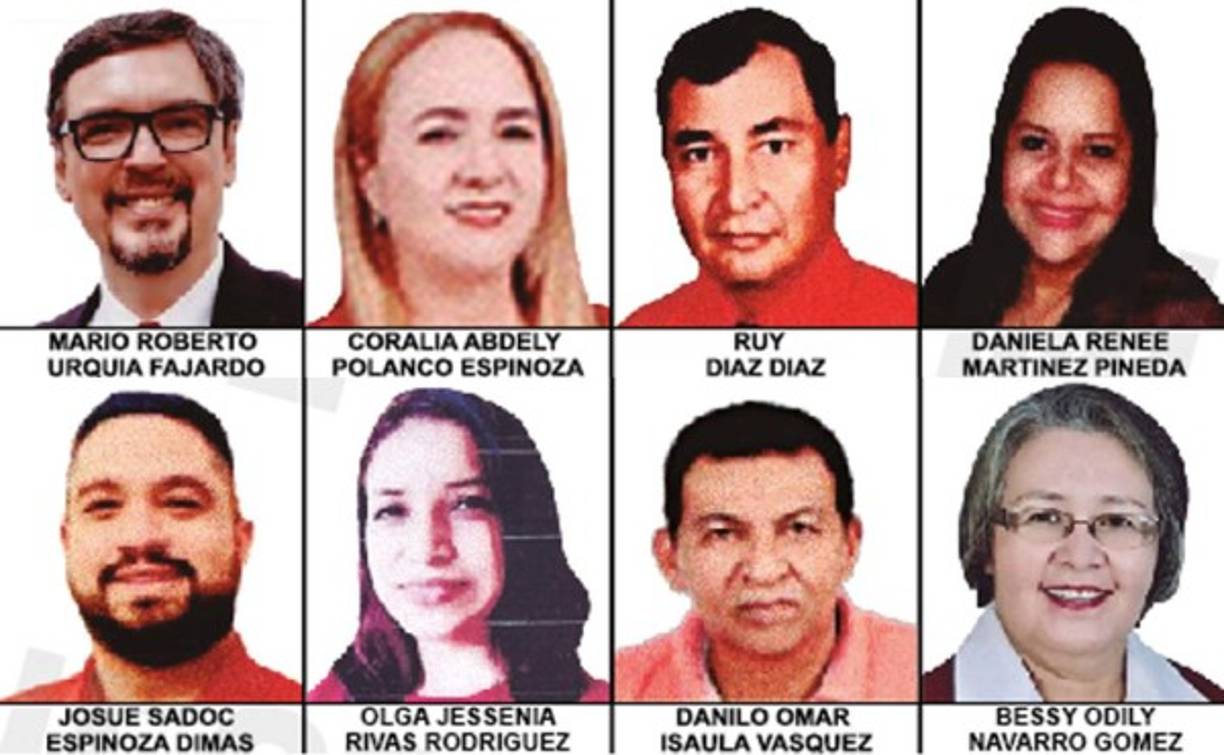 Estos son ocho de los 20 precandidatos a diputados por Cortés al Congreso Nacional del movimiento Honduras Libre de Wilfredo Méndez, precandidato presidencial de Libertad y Refundación (Libre).