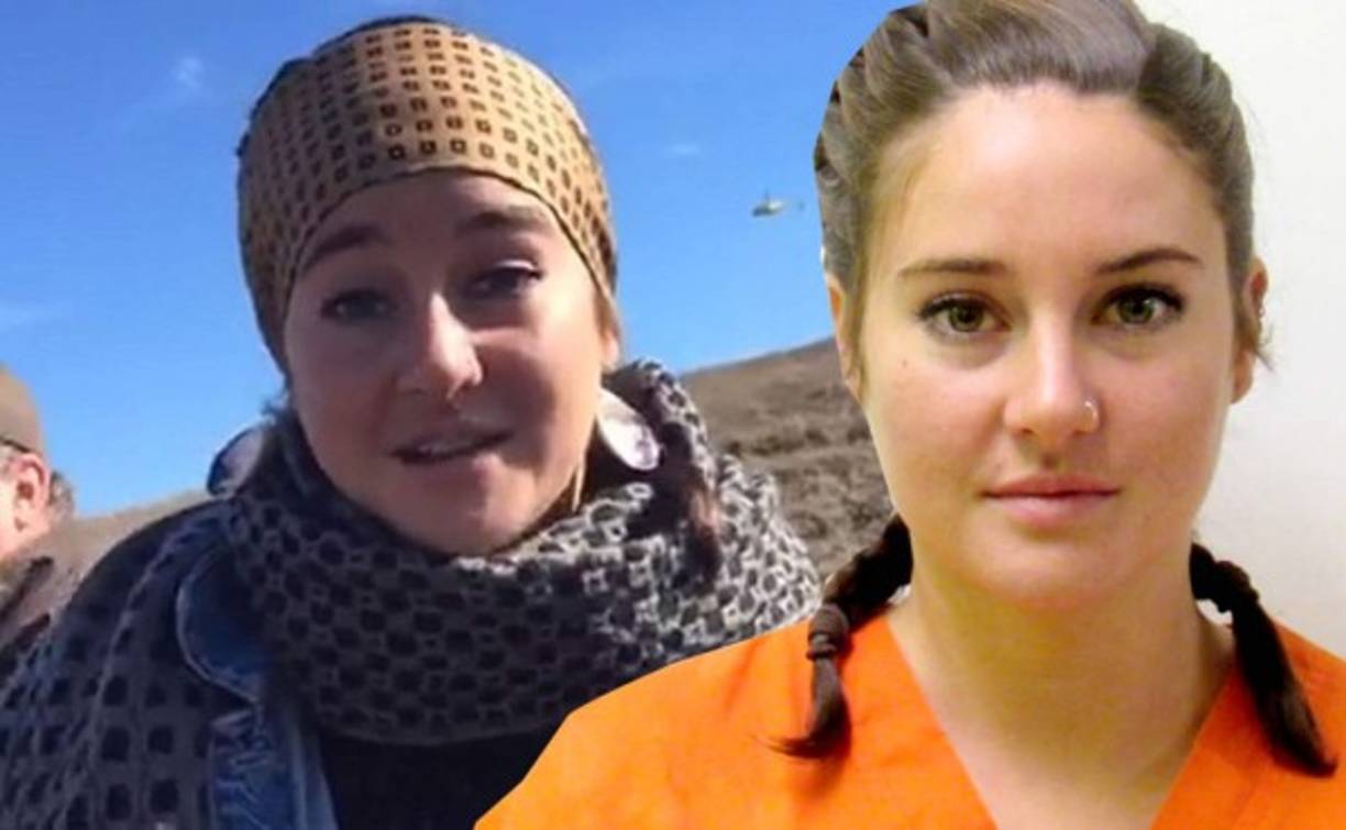 En la saga Divergente, Shailene Woodley puede protestar contra el sistema, pero hacerlo en la vida real le costó ser arrestada y esposada cuando se manifestaba contra la construcción de un oleoducto en el condado de Sioux, Dakota del Norte.