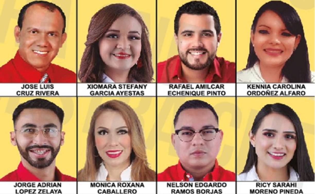 Estos son ocho de los precandidatos a diputados por el departamento de Cortés para el Congreso Nacional por el movimiento de Somos+ de Libertad y Refundación (Libre) que lleva como precandidata presidencial a Xiomara Castro.
