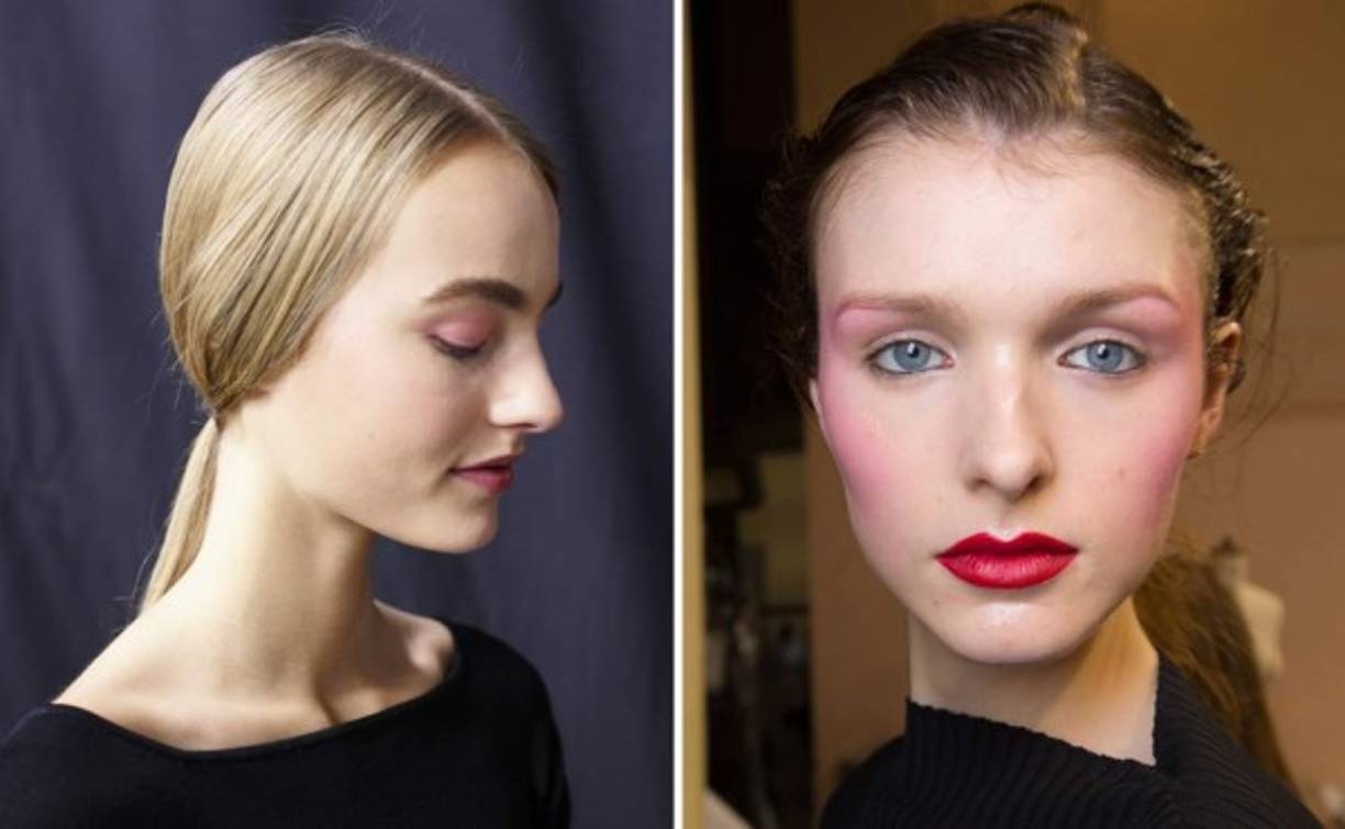 Paris Fashion Week fue testigo del nacimiento de esta tendencia para este 2016: Christian Dior en rosa y Chalayan con un estilo muñeca, con colorete en pómulos, labios cerezo y fino delineado en ojos, con ligero toque rosa en sombras.