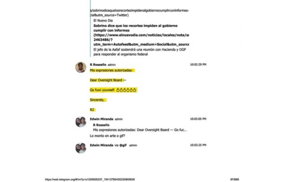 Mucho de lo que también indignó a los puertorriqueños fue que las conversaciones y pláticas secretas se revelaron en un chats donde no todos era autoridades de Gobierno.