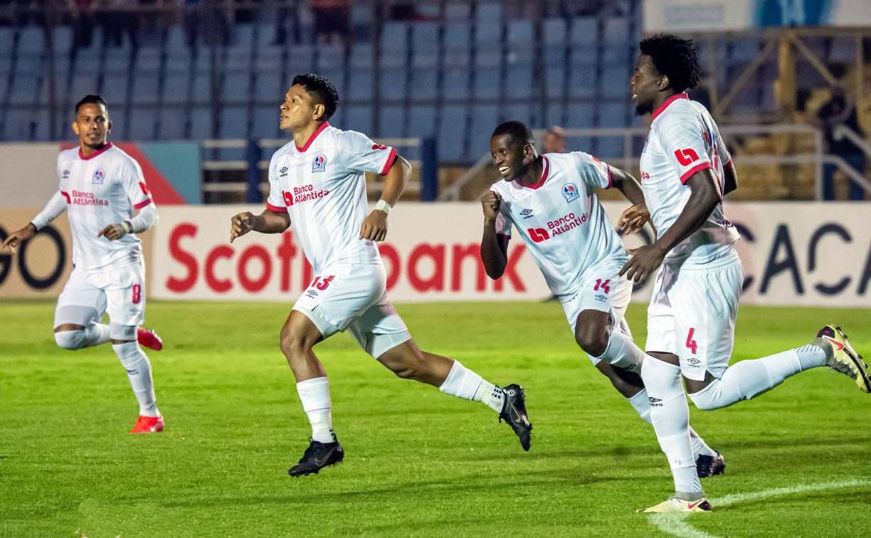 Así celebró Brayan Moya su gol contra el Municipal de Guatemala.