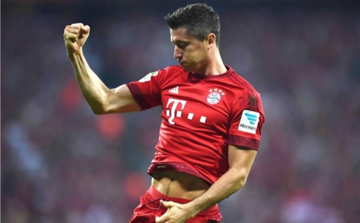El goleador polaco Robert Lewandowski del Bayern Múnich.