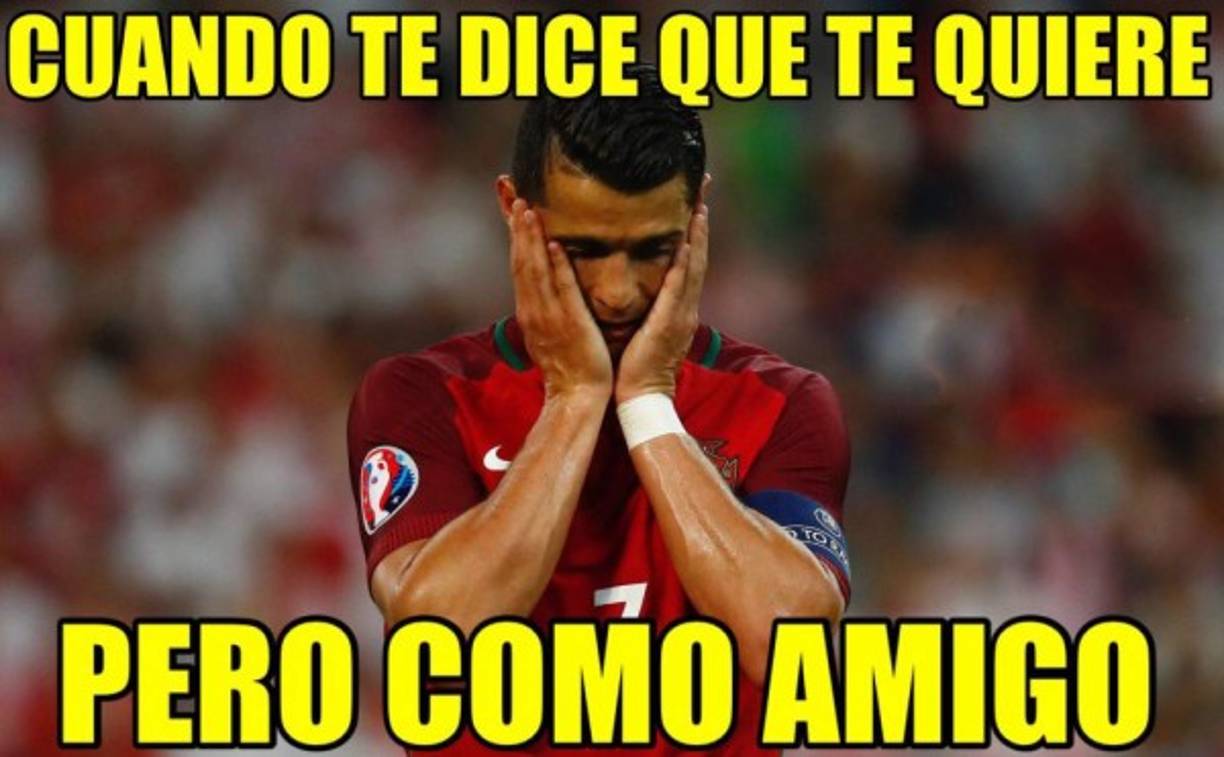 Cristiano Ronaldo y sus rostros en los partidos siempre genera controversia y no digamos con los memes.