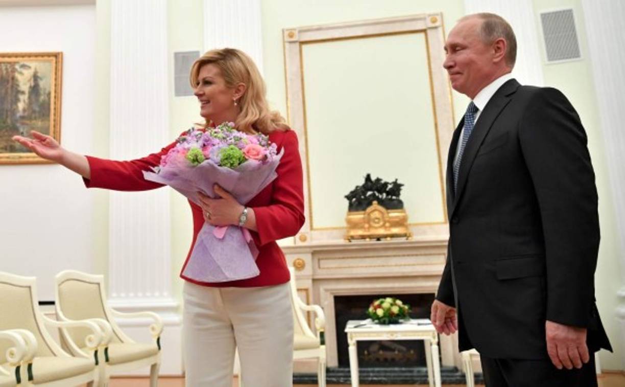 Kolinda Grabar-Kitarović se mostró agradecida con Putin por el lindo gesto del presidente de Rusia.