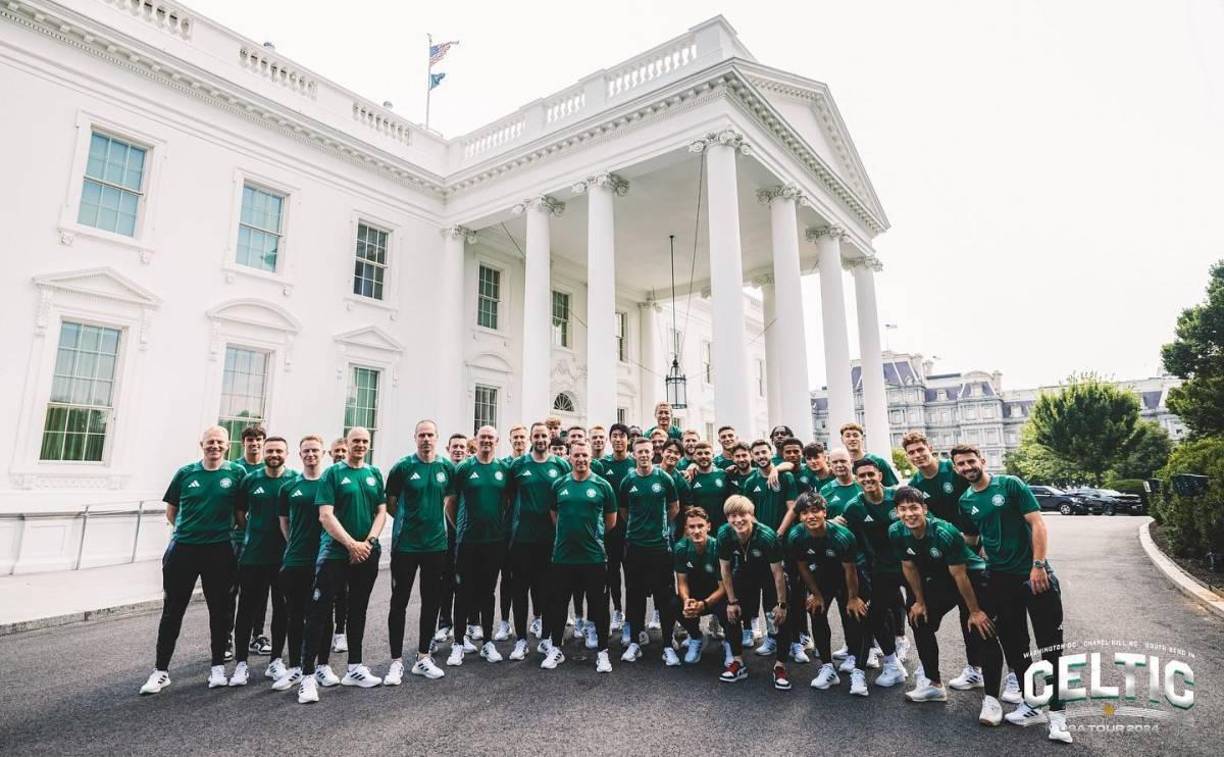 Otra gran experiencia que ha vivido Luis Palma es su visita a la Casa Blanca, junto a sus compañeros del Celtic de Escocia.