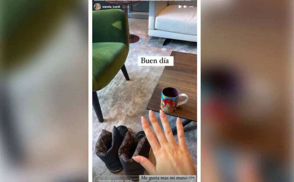Wanda Nara ha publicado en uno de sus ‘stories’ una nueva réplica a Icardi. En ella, la modelo muestra su mano sin ningún anillo en ella con el siguiente mensaje: “Me gusta más mi mano sin anillo”.