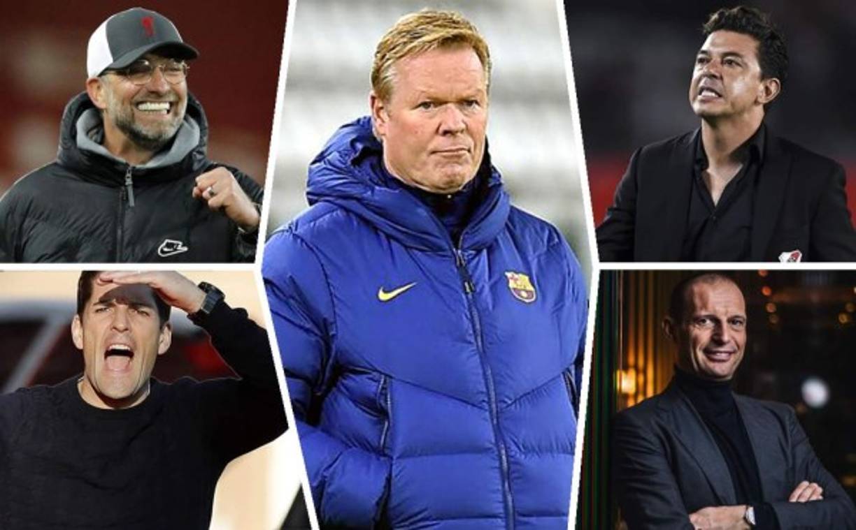 El futuro de Ronald Koeman está en el aire en el FC Barcelona. El final de temporada dejó muy señalado al entrenador tras quedar sin opciones de ganar la Liga Española. Ahora, los diarios españoles ofrecen una extensa lista de entrenadores que pueden dirigir al clul azulgrana si el holandés se marcha.
