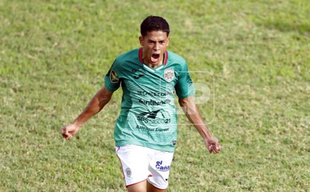 La euforia de Cristian Cálix tras su golazo contra el Real España.