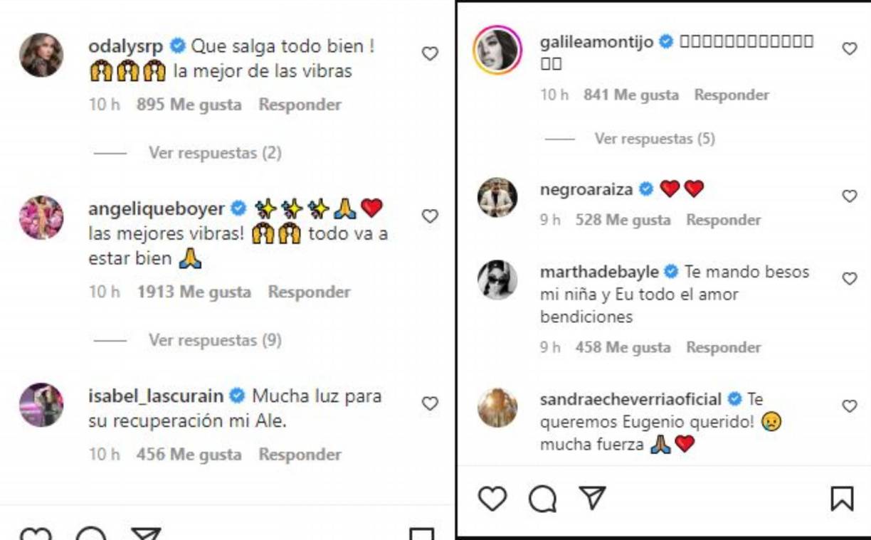 Y luego de que Alessandra compartiera la noticia en sus redes, varios personajes del medio del espectáculo le dejaron sus mejores deseos y buenas vibras en la sección de comentarios de Instagram. 