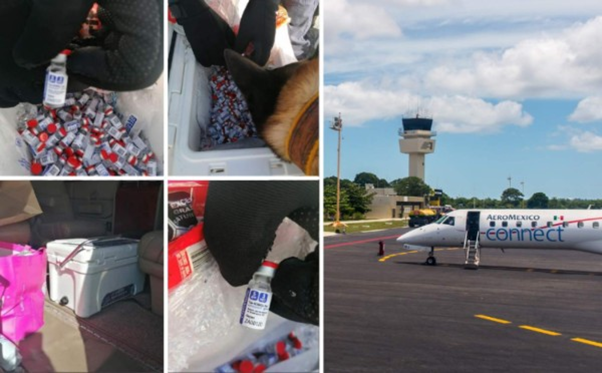 Investigaciones de Aduanas y Ejército de México señalan que las vacunas Sputnik V serían transportadas en una aeronave en neveras.